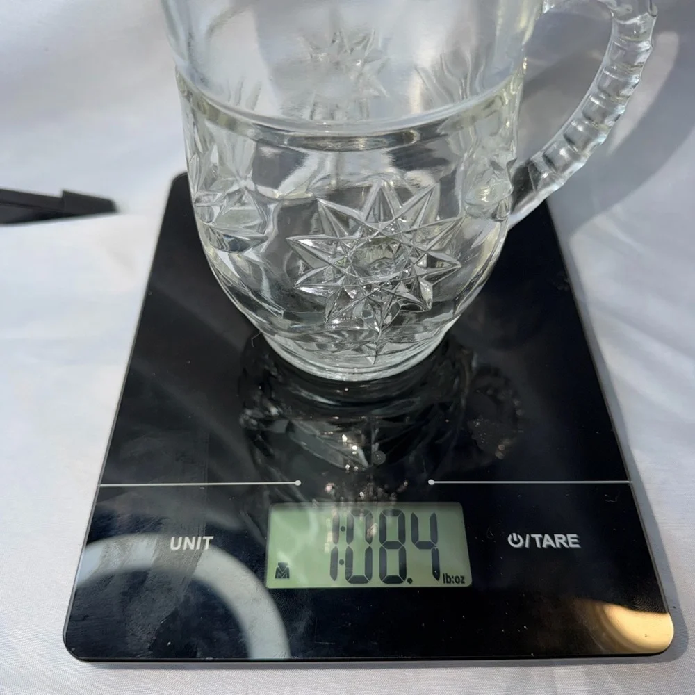 Vintage Anchor Hocking Star of David Glass Pitcher - Picture 9 of 10